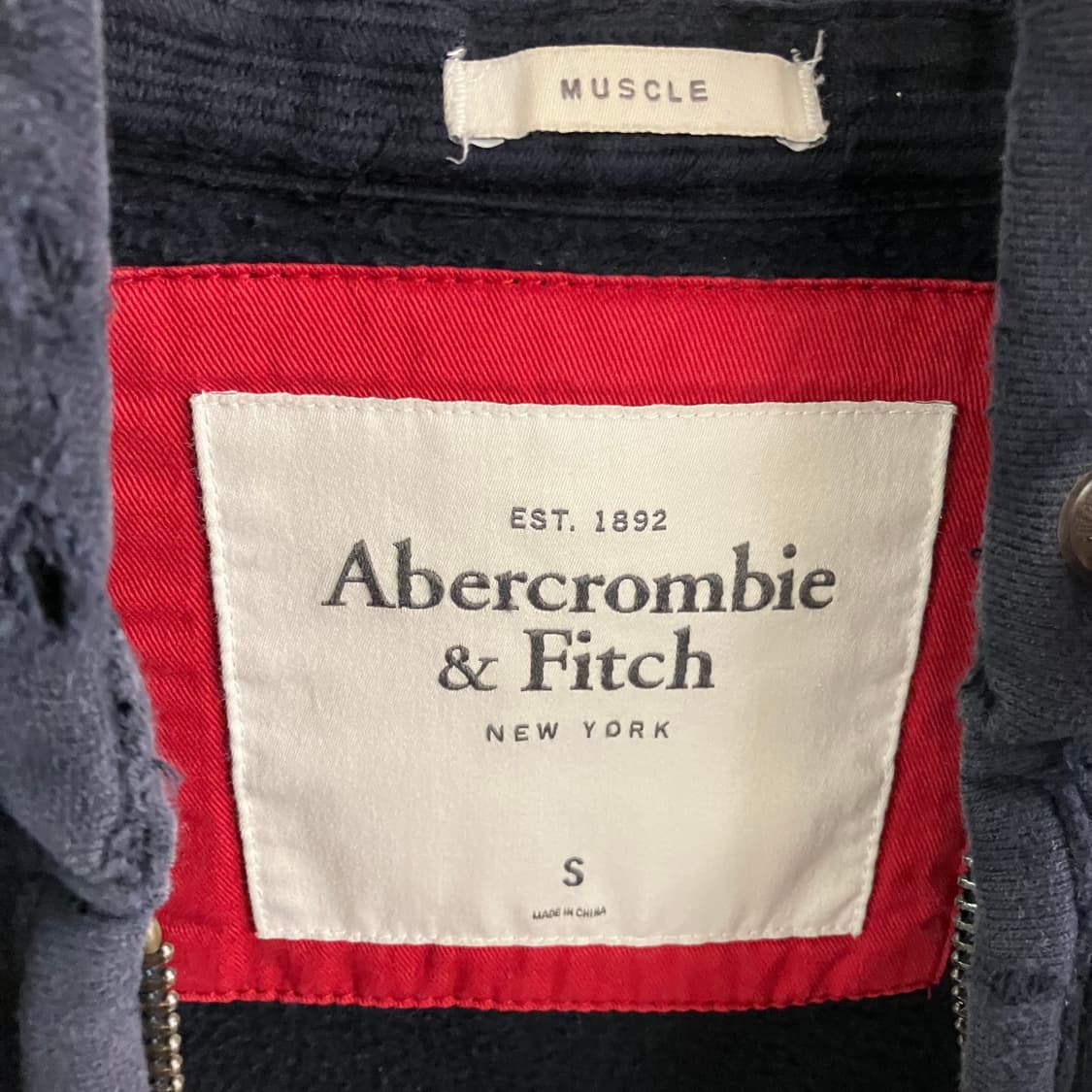 아베크롬비 네이비 후드집업 S 상품이미지3