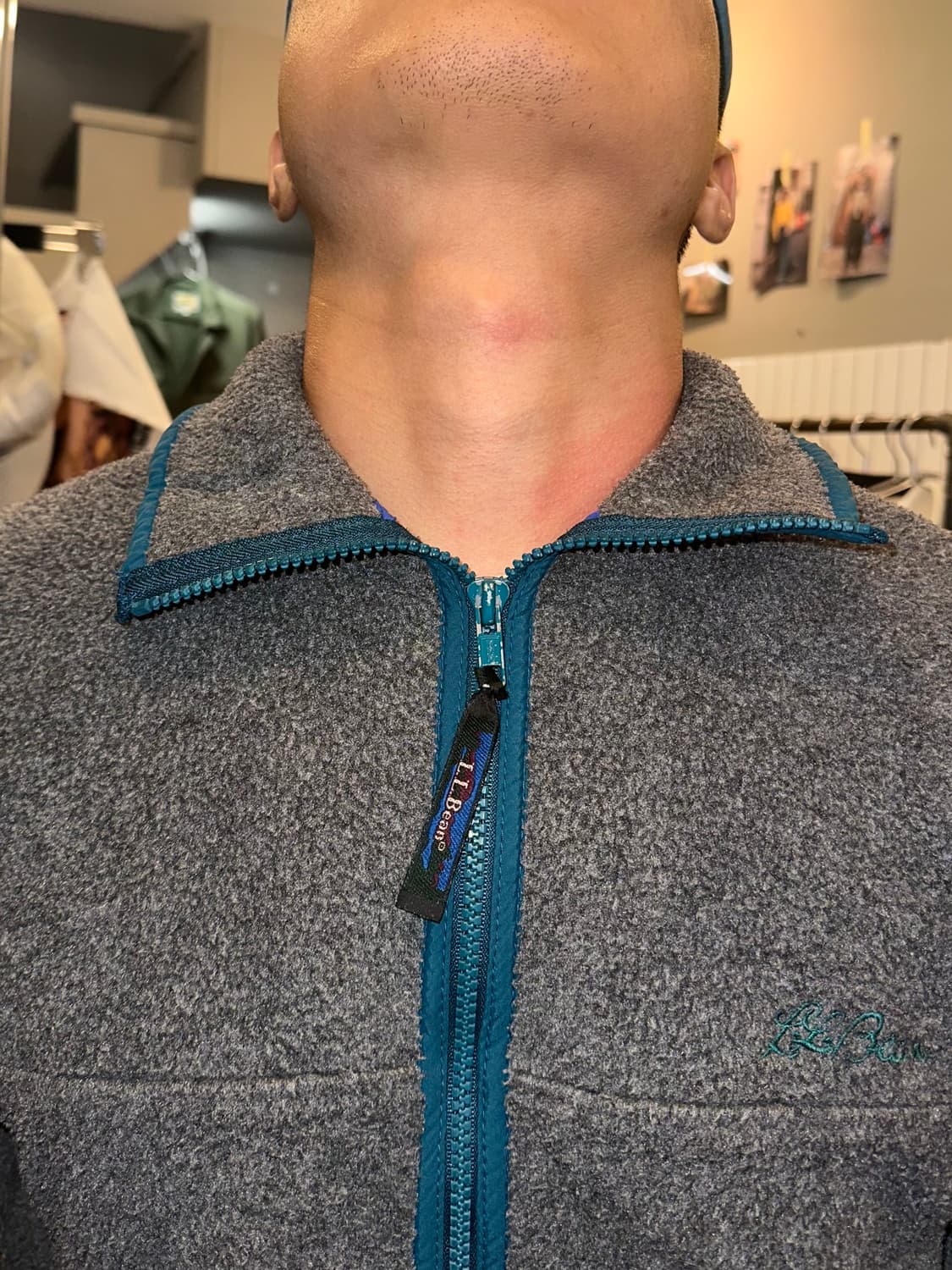 90’s LL Bean line detail grey Fleecewear 상품이미지5