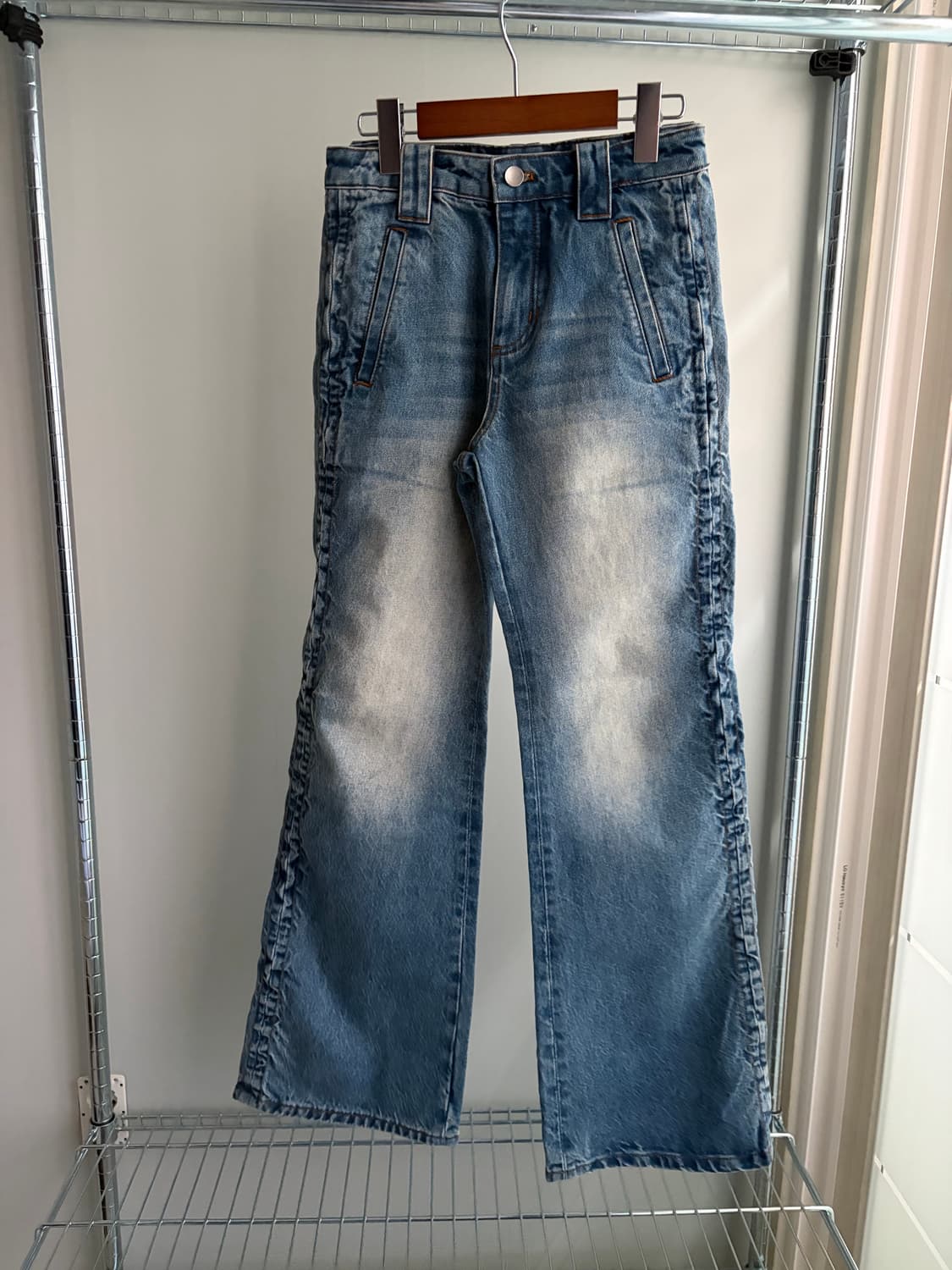 NEVERSEEZ 사이드 워시드 데님 s 상품이미지1