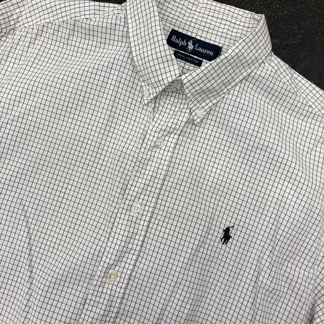 (105)폴로화이트체크셔츠 상품이미지3