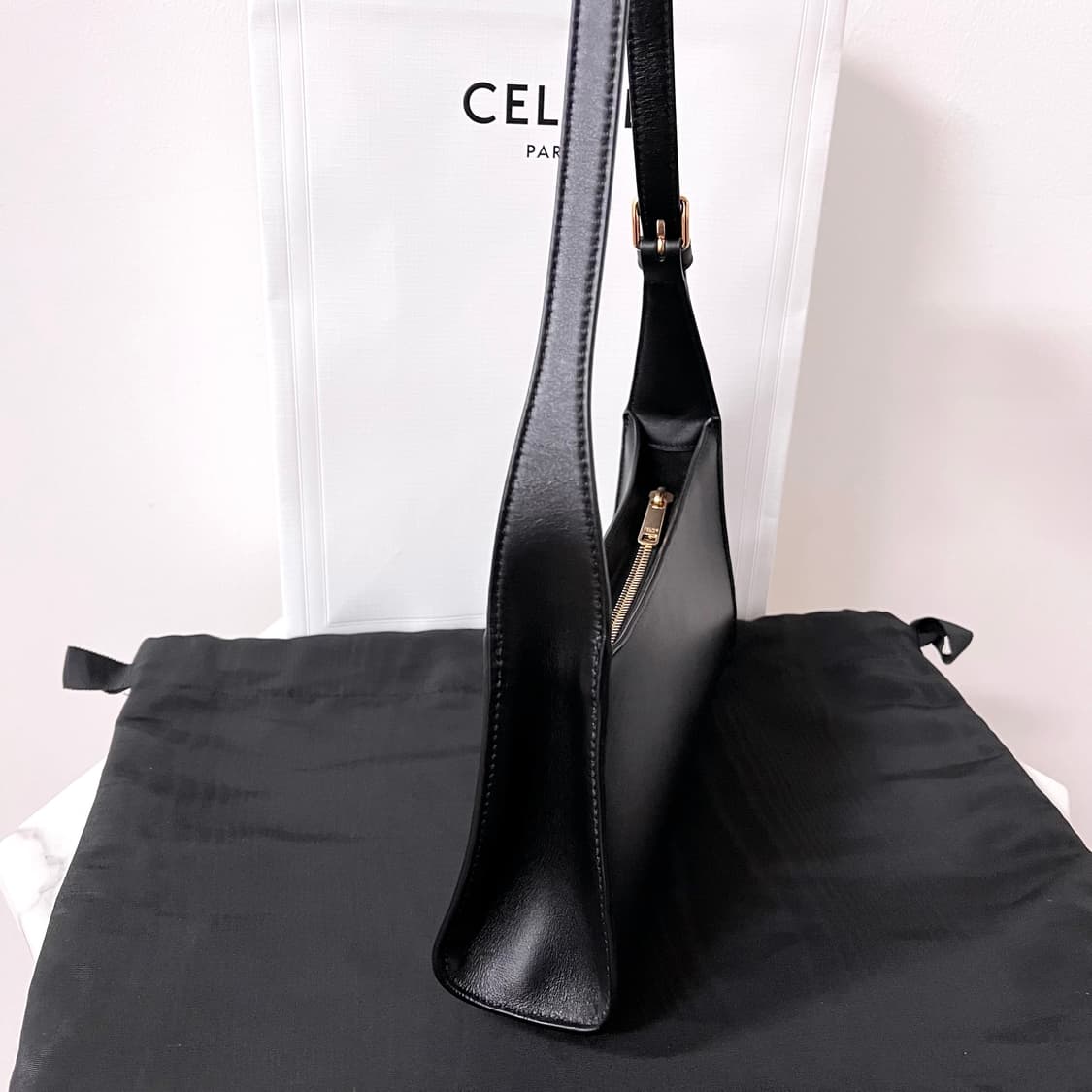 [S급/정품] 셀린느 퀴르 트리옹프 숄더백 가방 블랙 상품이미지6