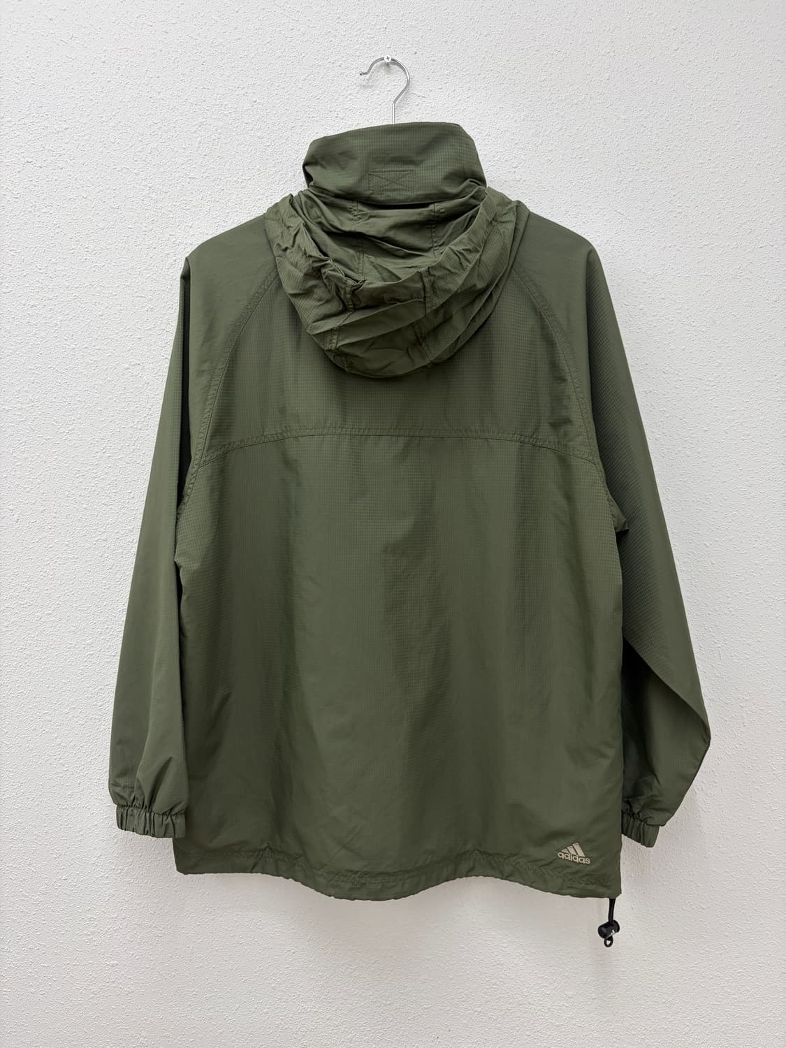 아디다스 카키 나일론 후드 윈드브레이커 자켓 상품이미지10