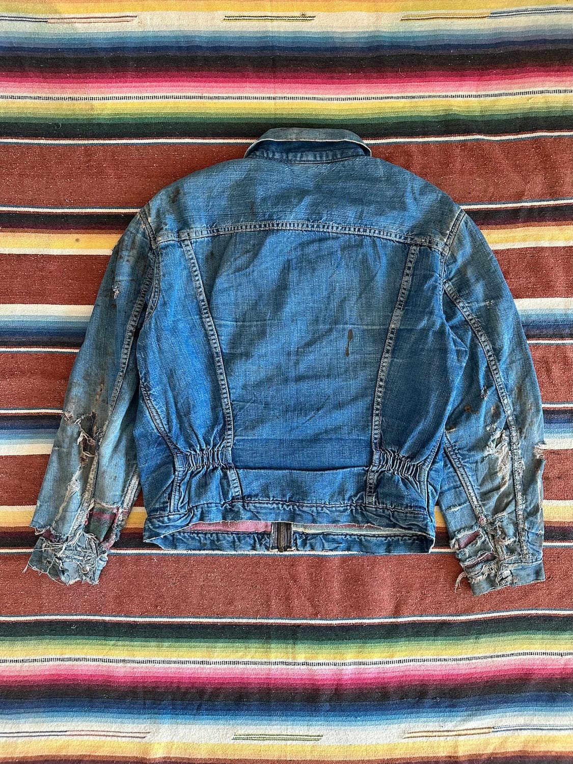 50s USA 빈티지 몽고메리워드 101 2세대 셀비지 데님 자켓 rrl 상품이미지5