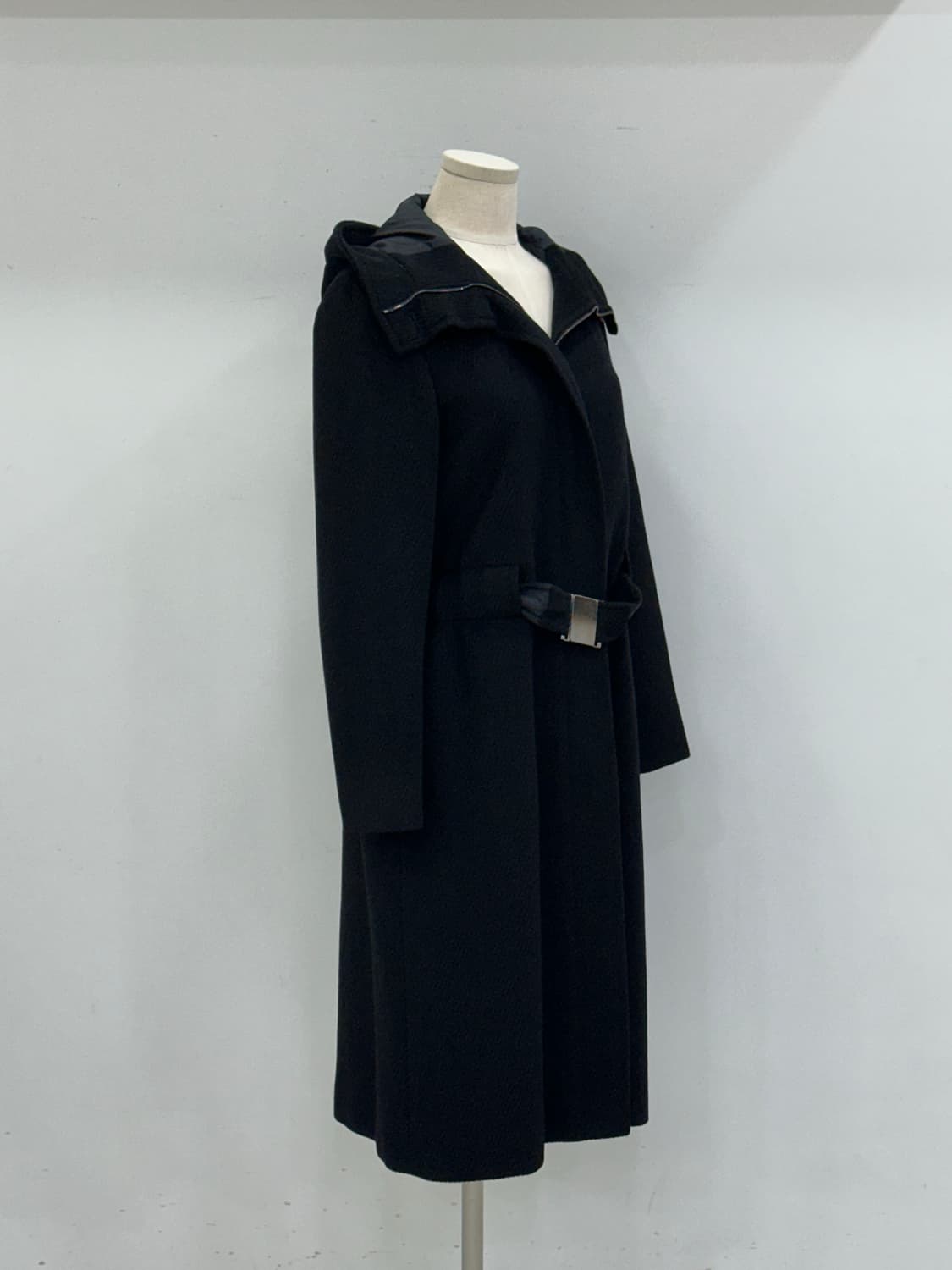 막스마라 블랙 후드 코트 상품이미지2