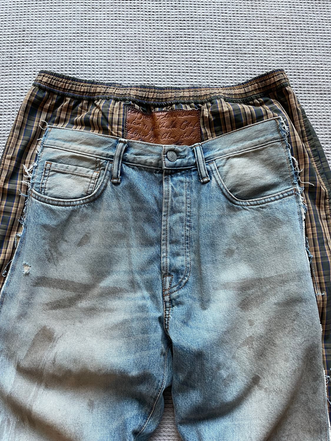 아크네스튜디오 체크 데님 진 상품이미지2