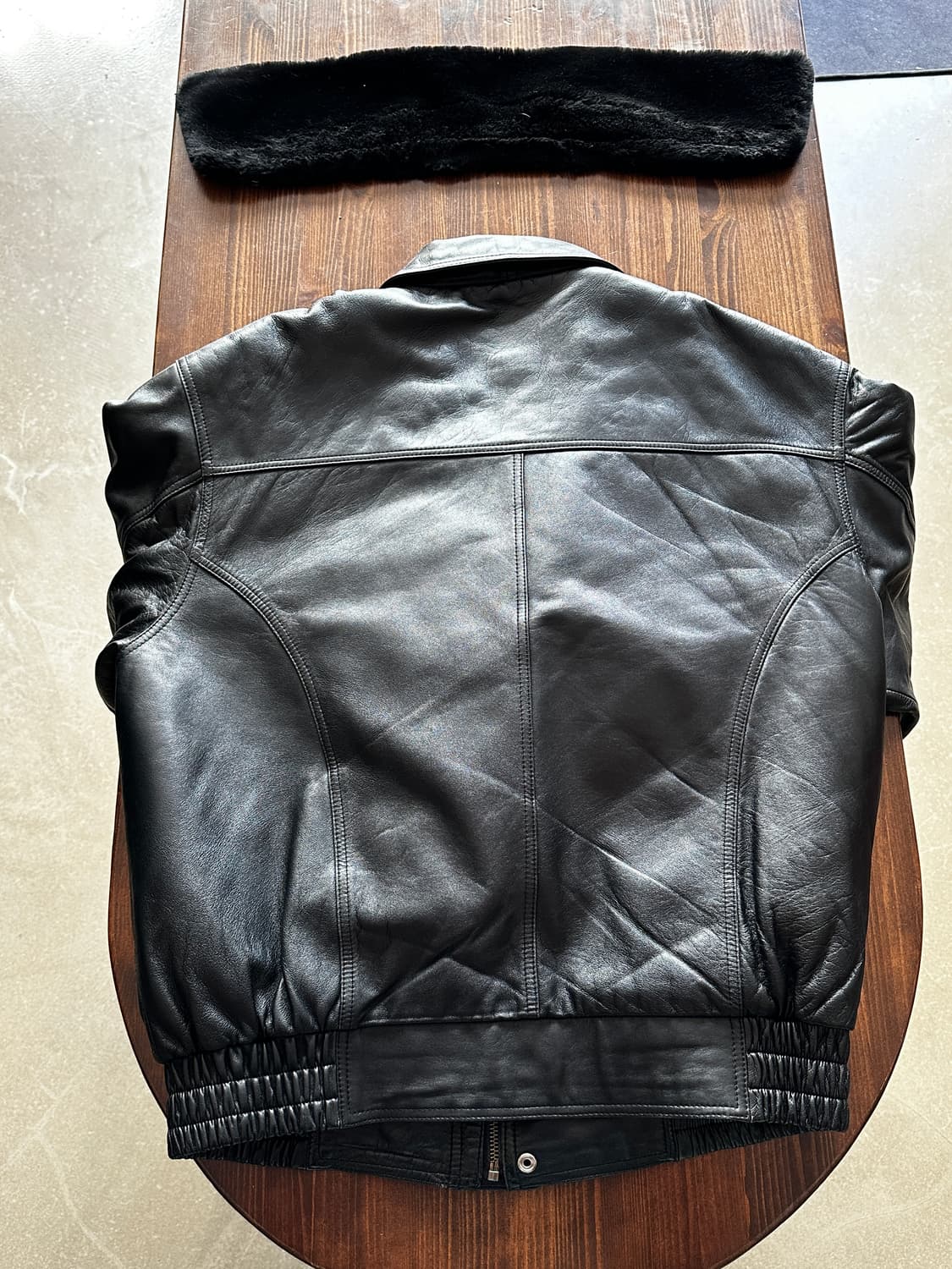 INISSI 빈티지 레더 블루종 자켓 상품이미지8