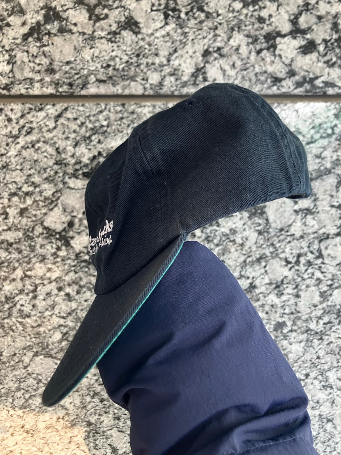 쿼터스낵스 스케이트보드 6패널캡 볼캡 모자 네이비 상품이미지2