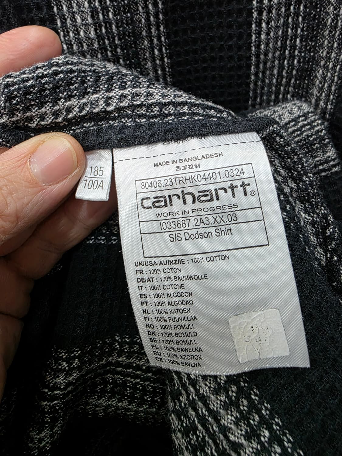 칼하트 WIP S/S 도슨 반팔 남방 상품이미지4