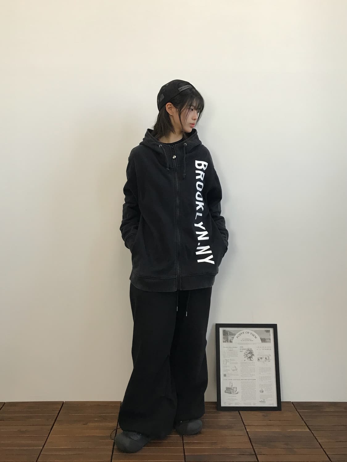 YAK PAK Brooklyn Zip Hoodie Black 상품이미지2