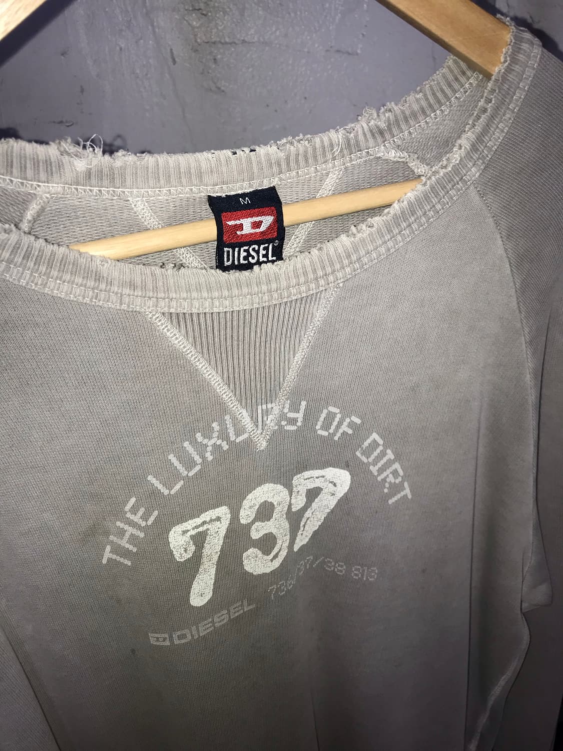 Diesel Luxury Of Dirty 737 Grey Sweatshi 상품이미지3