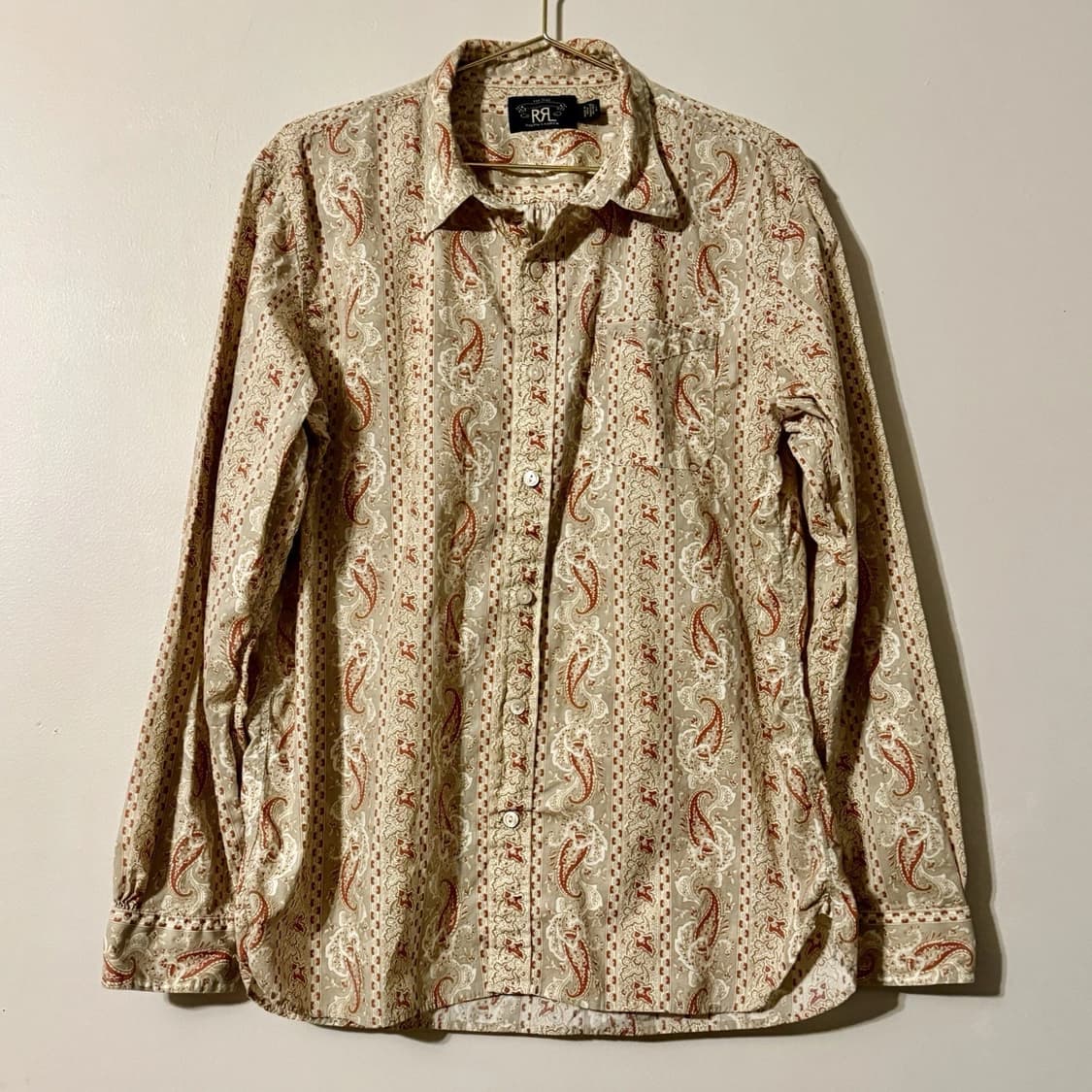 RRL 더블알엘 페이즐리 프린트 워크셔츠 상품이미지1