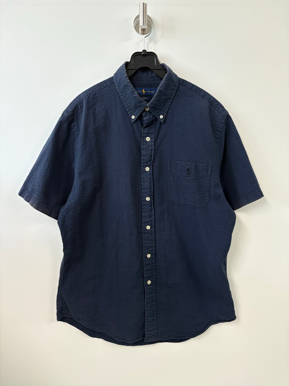 폴로 랄프로렌 신형 네이비 시어서커 반팔 셔츠 상품이미지3