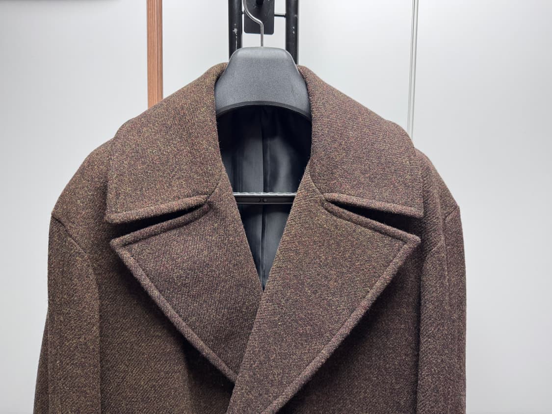 메종미네드 브라운 하프 더블 코트 S 상품이미지2