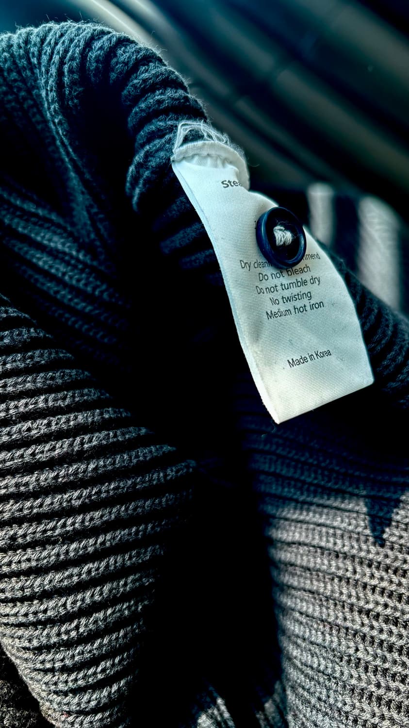 스테디에브리웨어 헤비 립 코튼 칼라 니트 (잉크 블랙) (3, 105) 상품이미지5