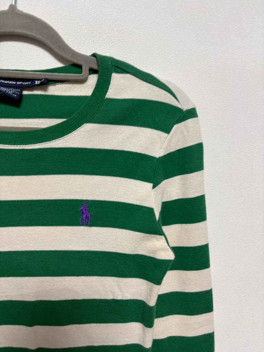 폴로 랄프로렌 배색 스트라이프 롱슬리브 티셔츠 상품이미지3