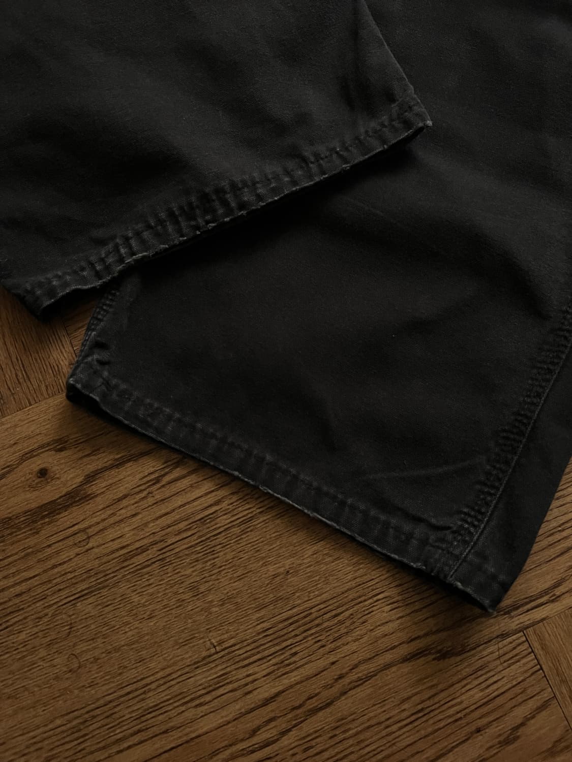 [38]칼하트 USA 빈티지 페이딩 블랙 싱글니 워크팬츠 상품이미지4