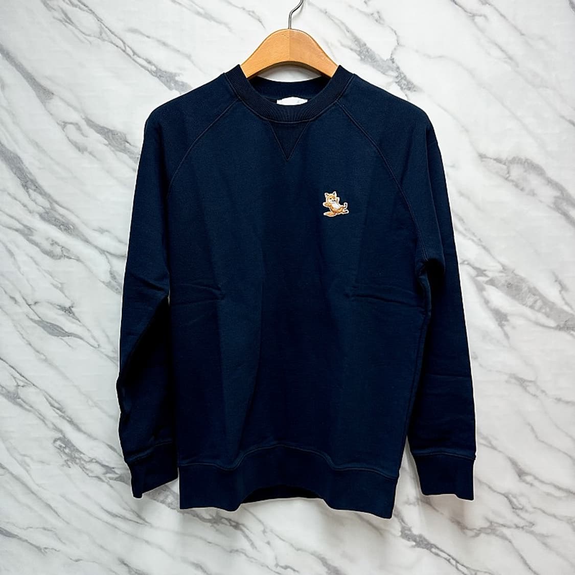 메종 키츠네 공용 네이비 칠랙스 폭스 패치 맨투맨  상품이미지1