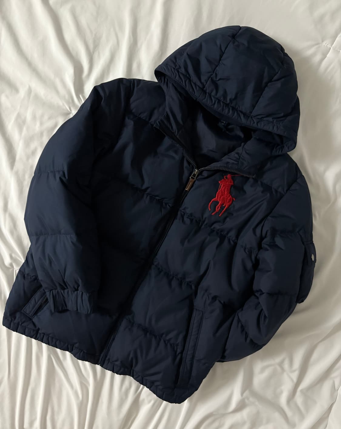 폴로 빅포니 패딩 네이비 L 상품이미지2
