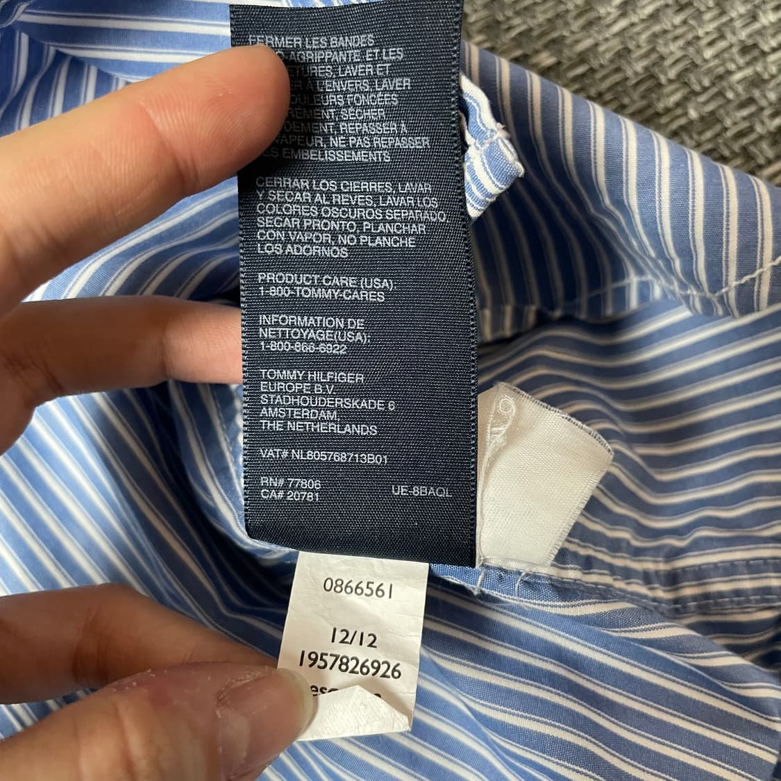 타미힐피거 블루 스트라이프 셔츠 S 상품이미지7