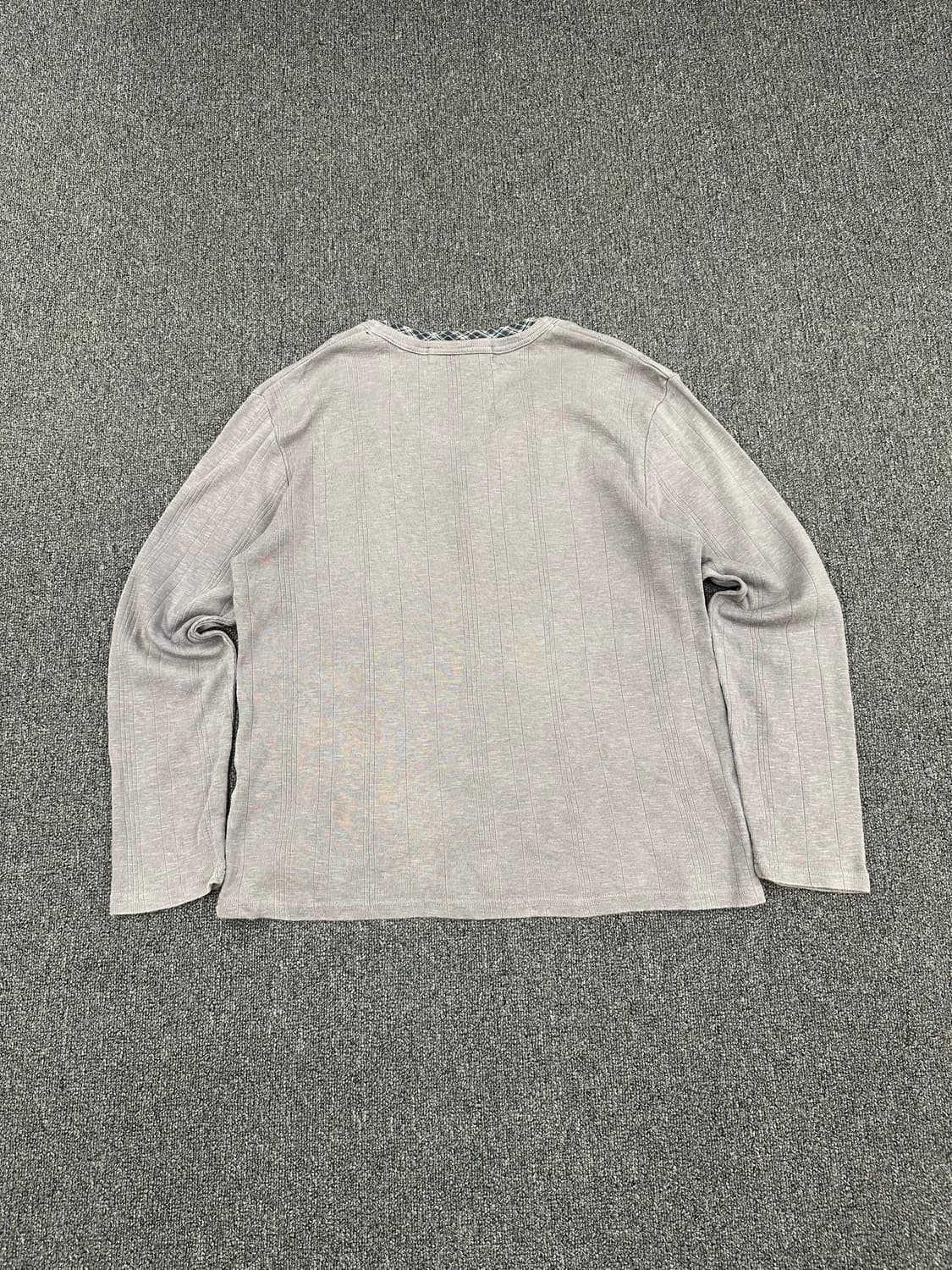 M)Japanese vintage 타탄체크 헨리넥 롱슬리브 상품이미지5
