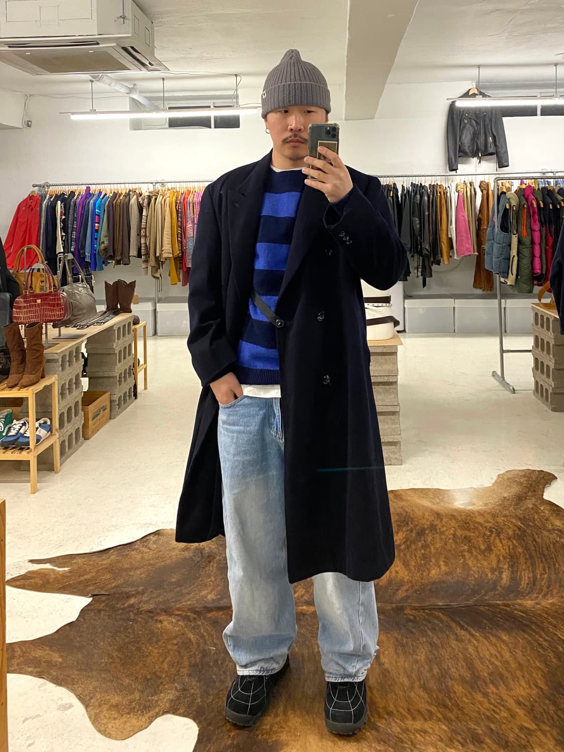 VTG cashmere double coat 캐시미어 울혼방 더블 코트 상품이미지1