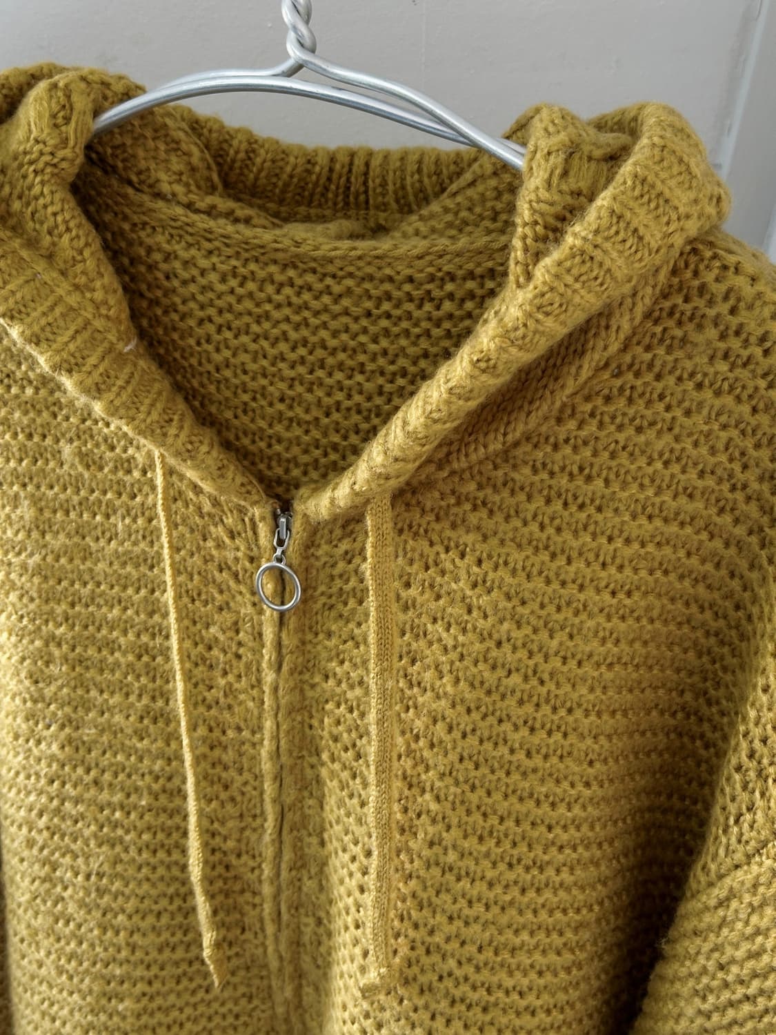  Low gauge knitted hood zip parka 상품이미지2