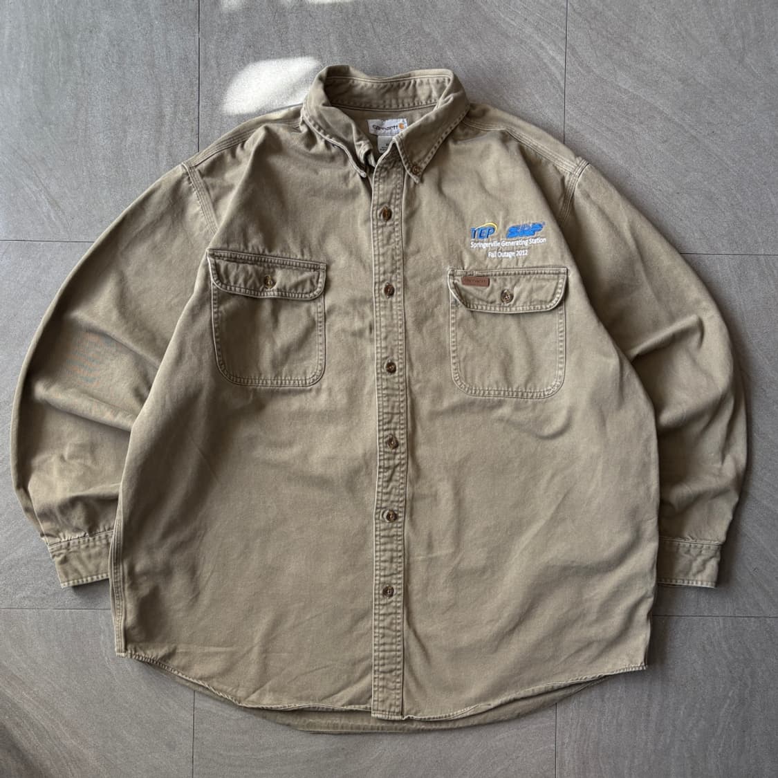 칼하트 오리지널 베이지 긴팔 셔츠  상품이미지1