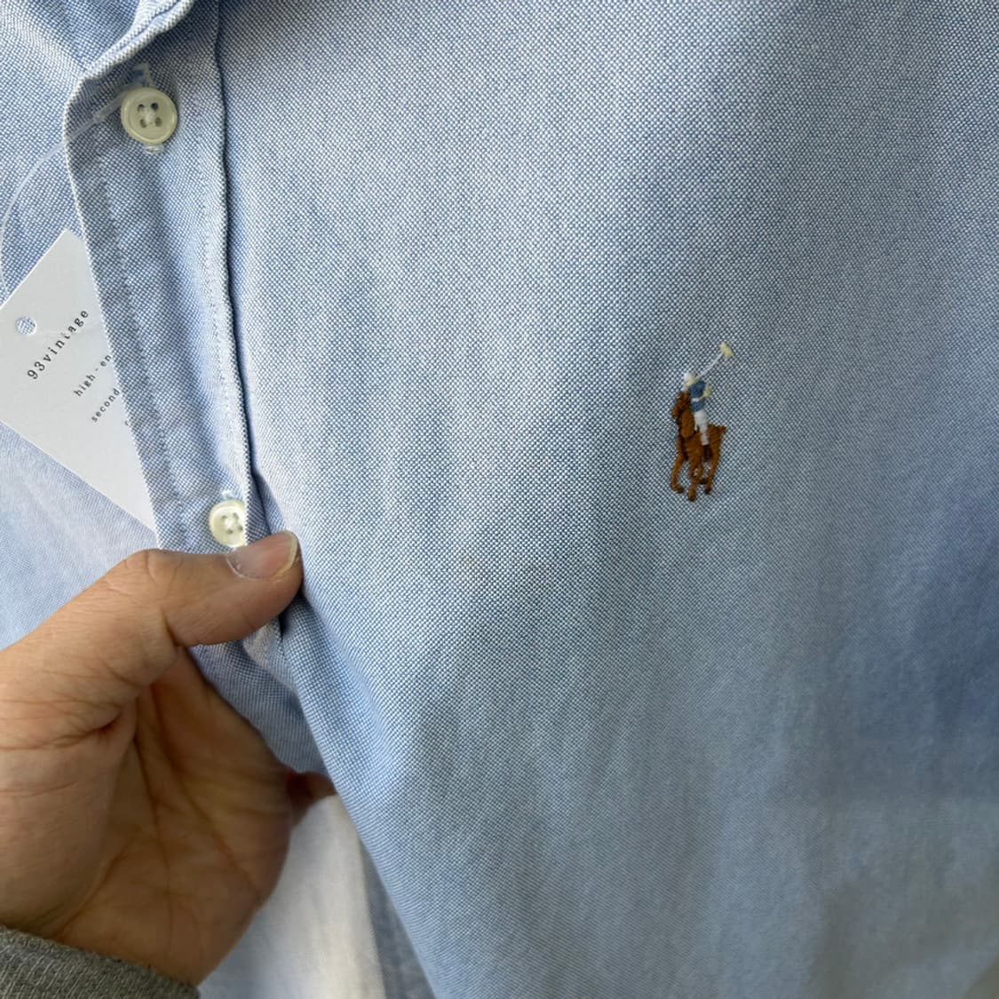 16703 - 폴로 랄프로렌 스카이블루 반팔 셔츠 상품이미지4