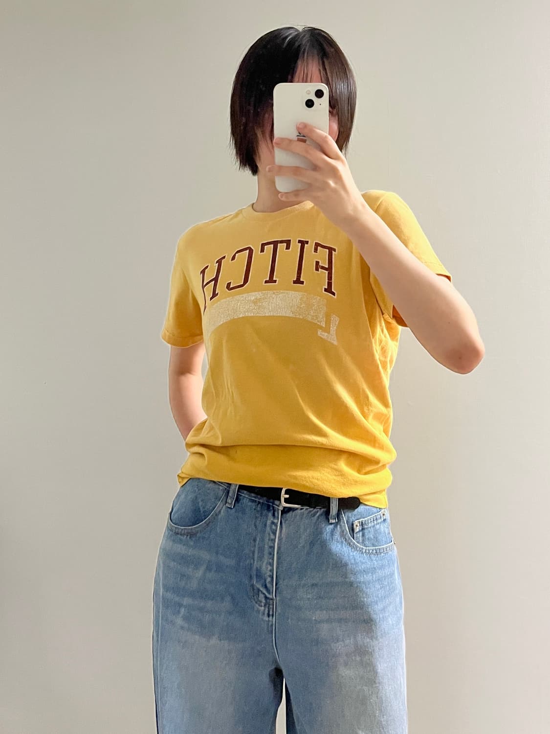 아베크롬비앤피치 반팔 티셔츠 S 옐로우 상품이미지1