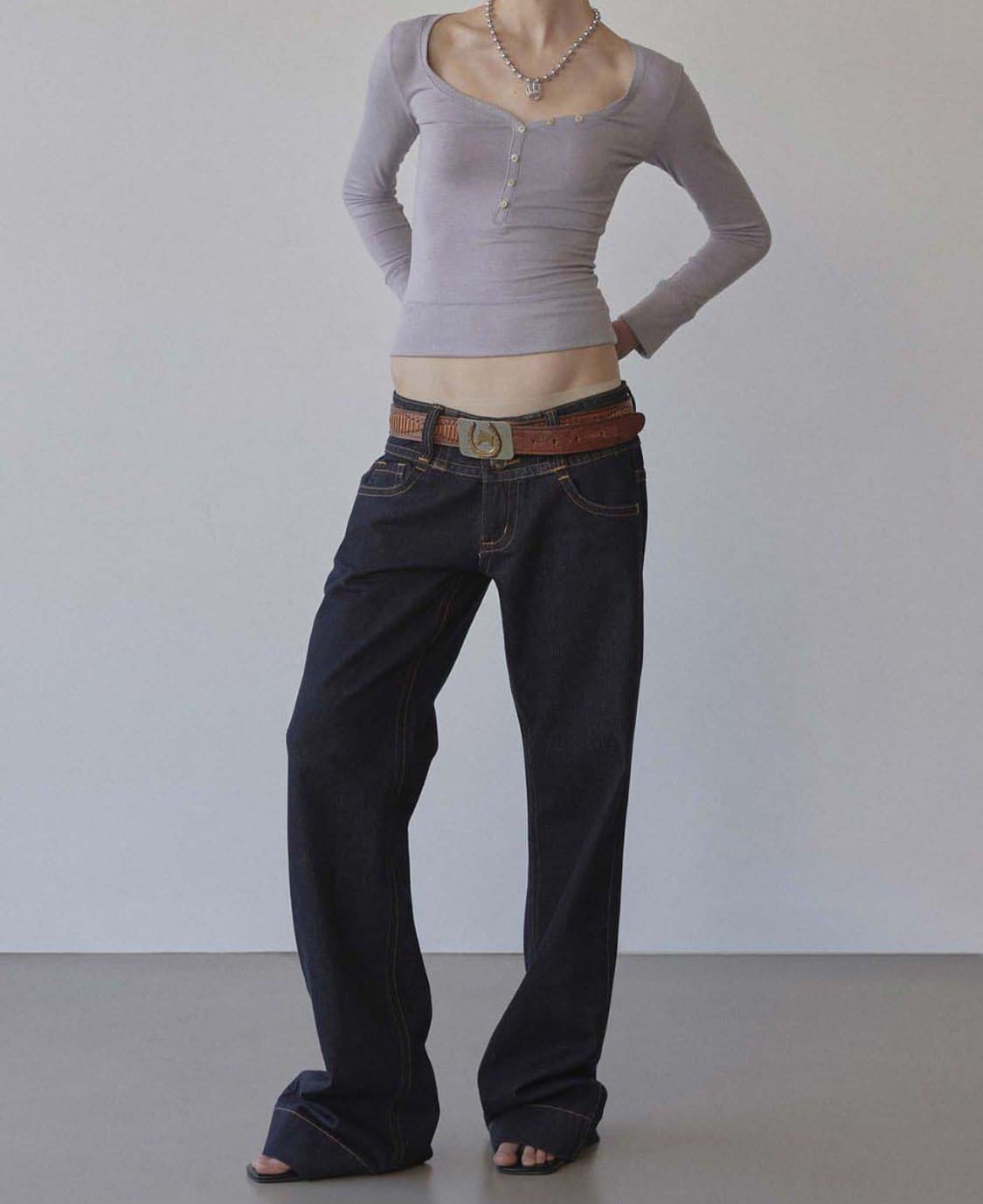 스컬프터 유니온잭 인디고 팬츠 상품이미지1