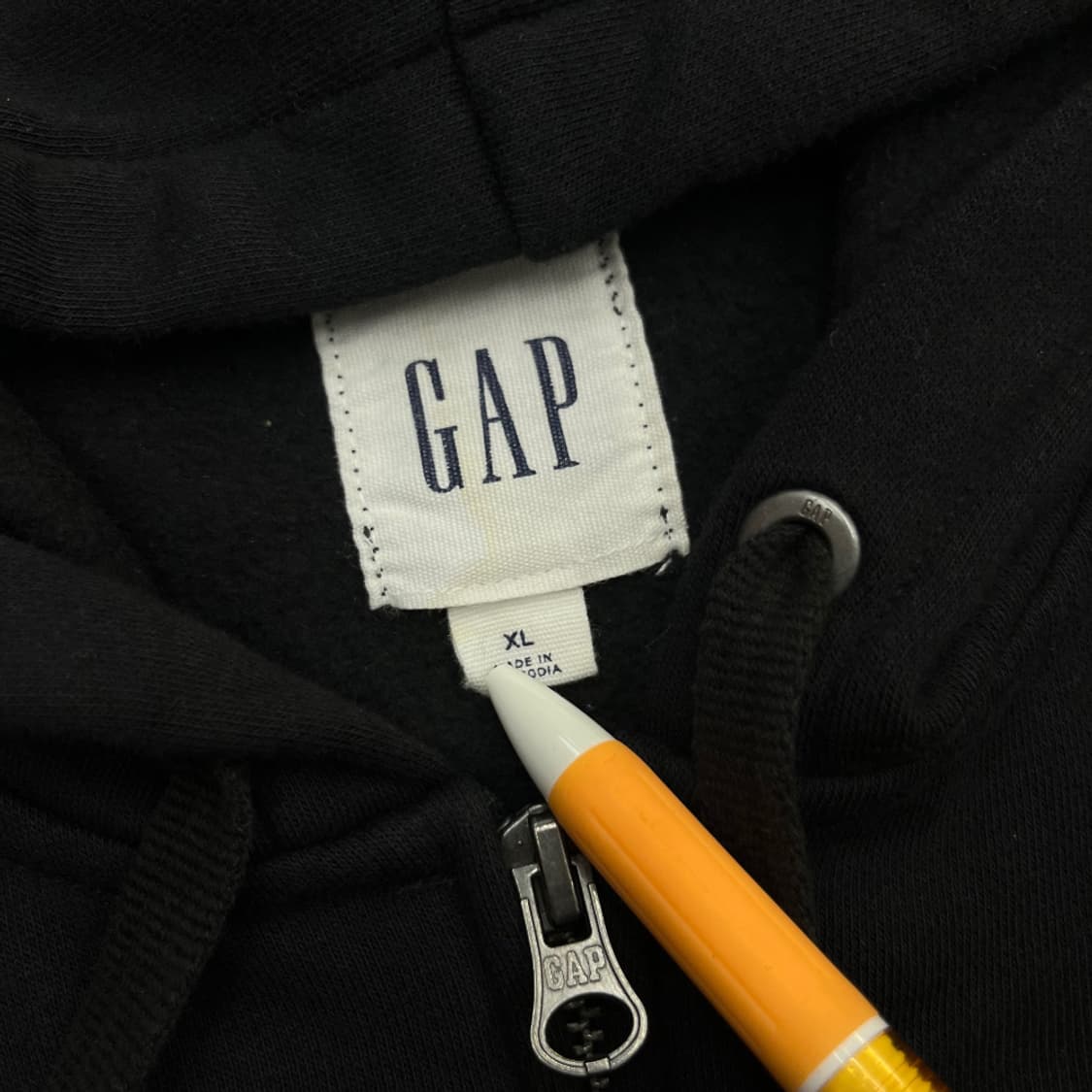  갭 블랙 후드 집업 XL 상품이미지5