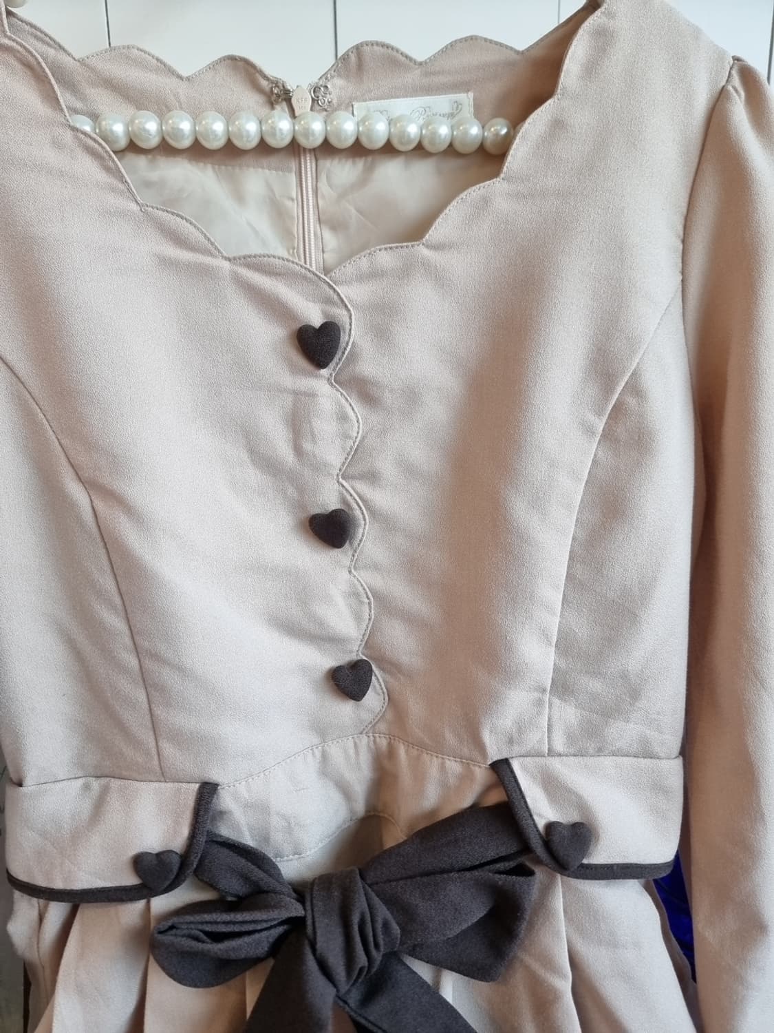 하트버튼 리본원피스 상품이미지3