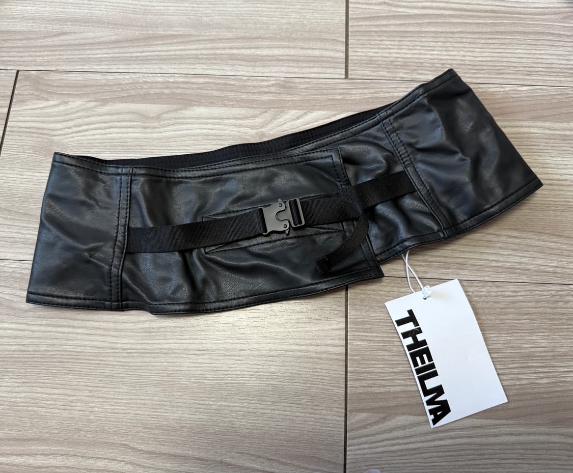 더일마 우먼 와이트 에코 버클 벨트 블랙 상품이미지3