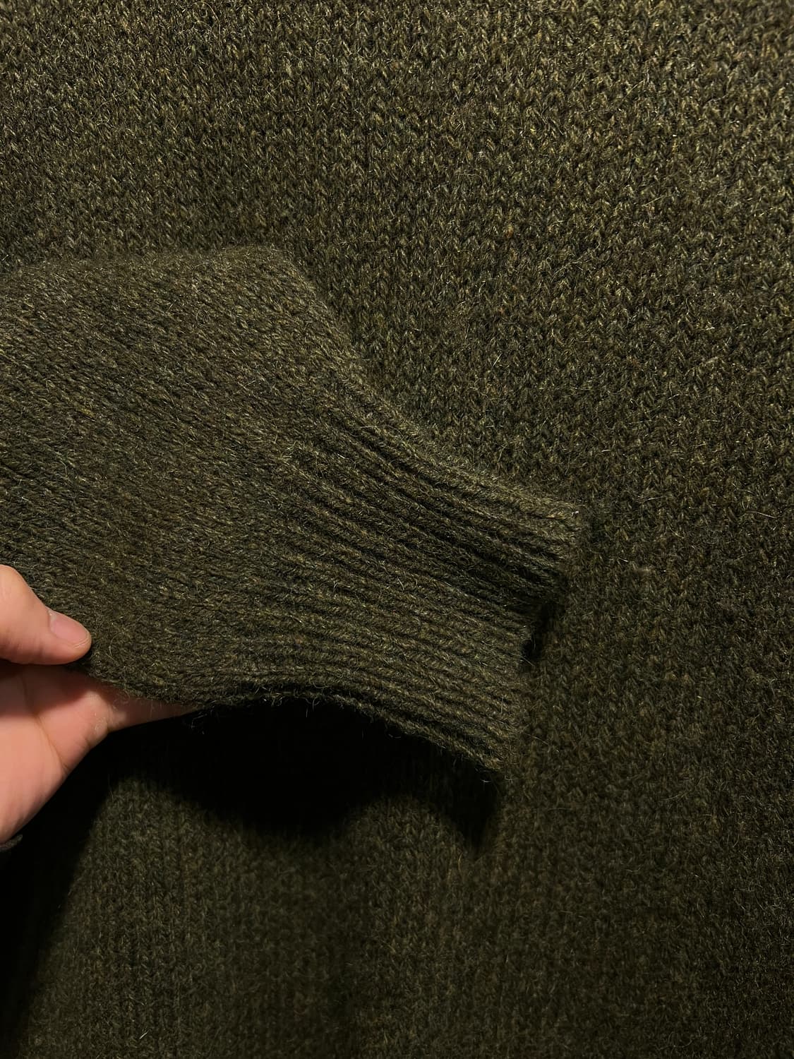 [M]90's 엘엘빈 우먼스 Made in USA 차콜그레이 울 니트 상품이미지3