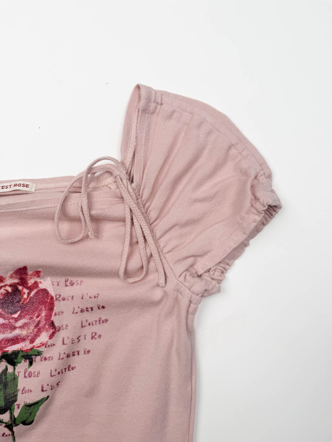 L’EST ROSE 장미꽃 소매 셔링 반팔  상품이미지6