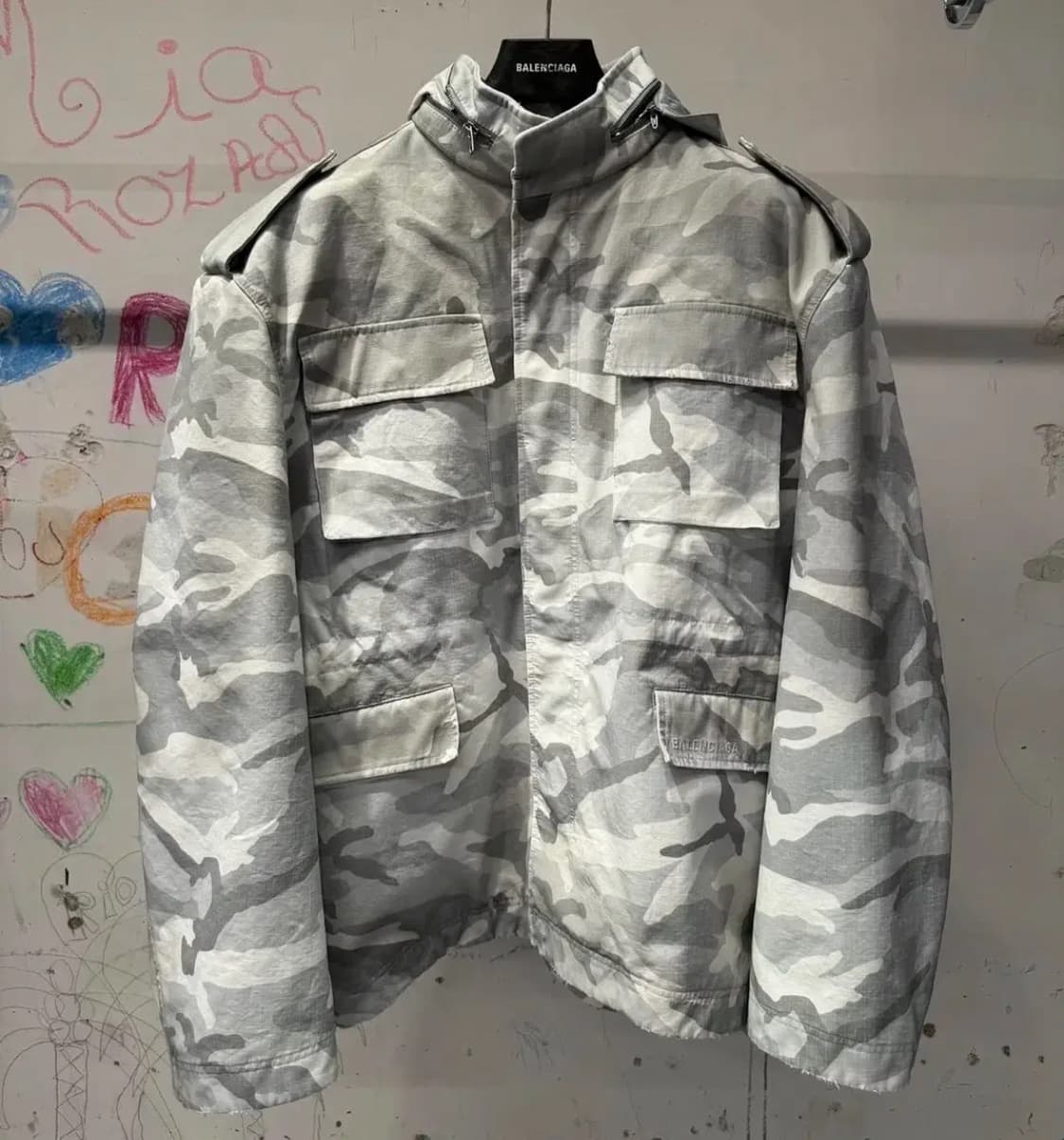 발렌시아가 카모플라쥬 바이커 아미 자켓 상품이미지4
