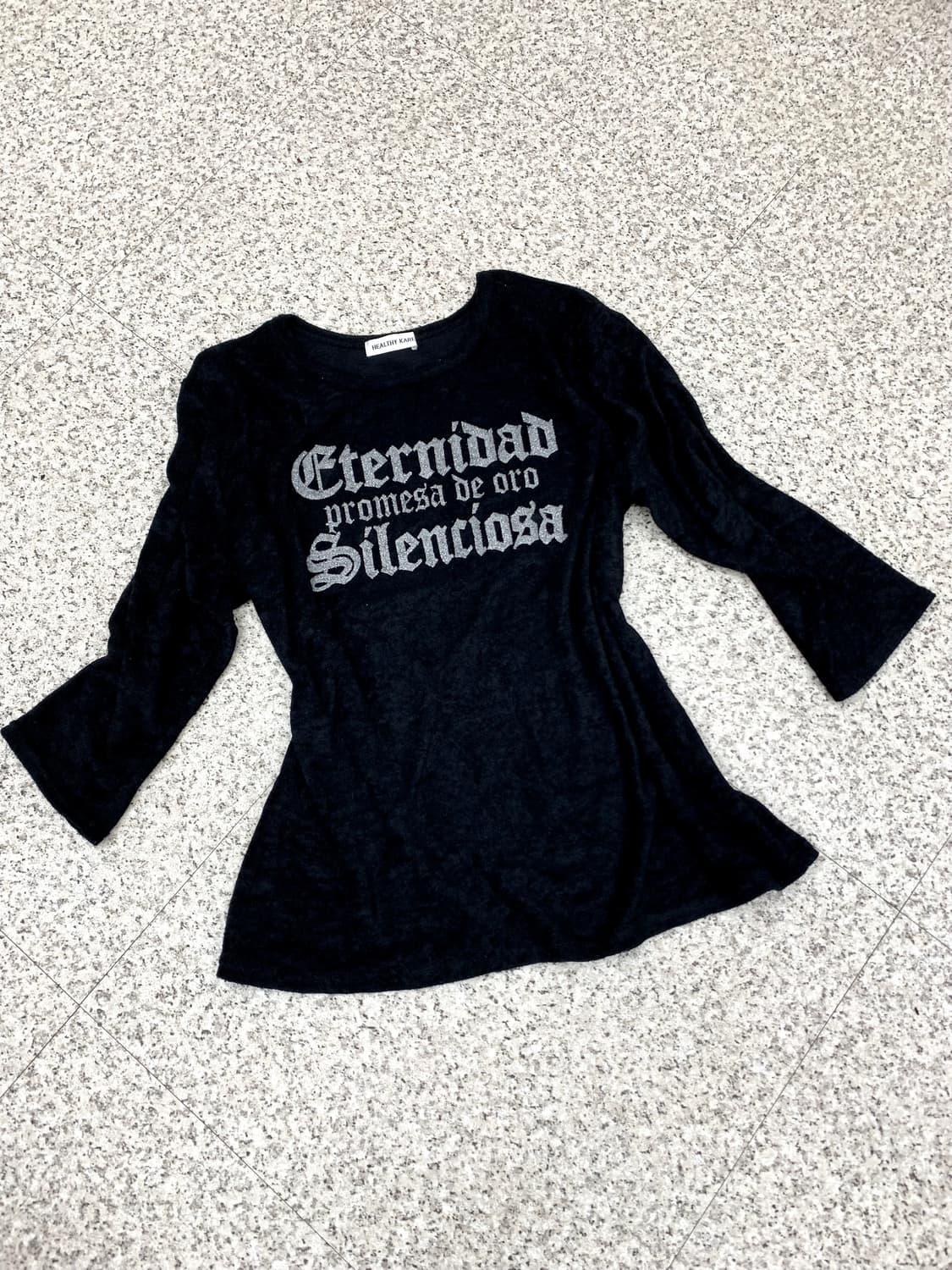 Y2K black lettering long sleeve  상품이미지6