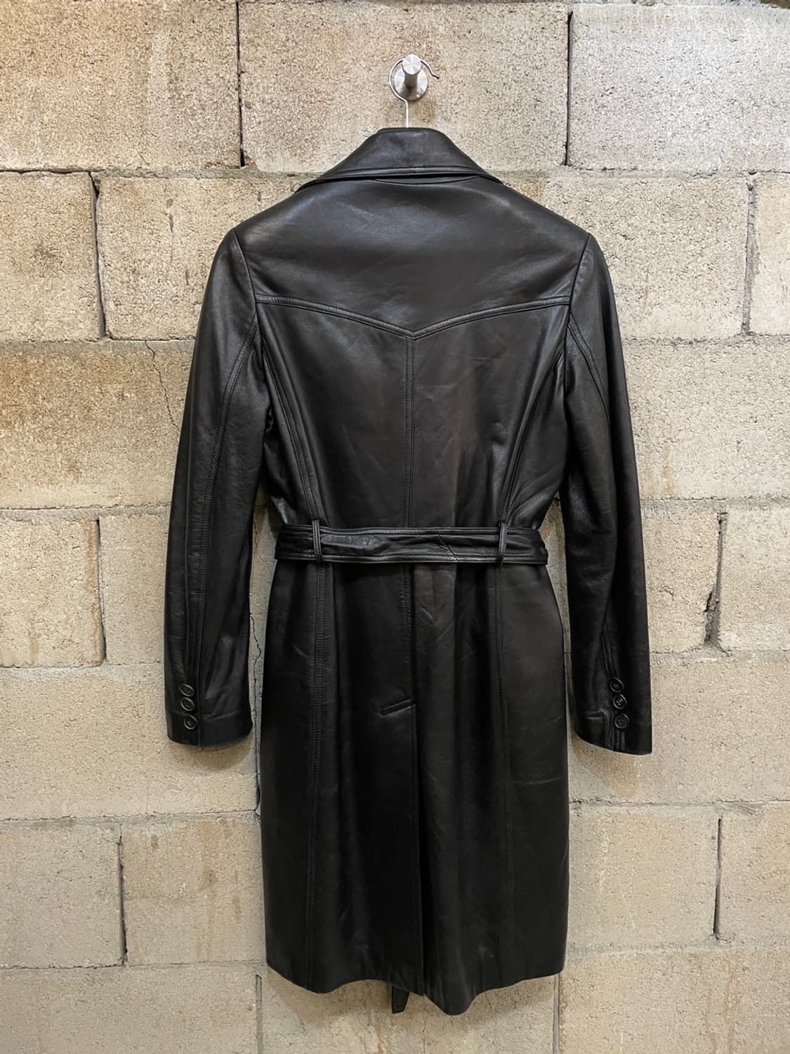 빈티지 레더 트렌치 코트  상품이미지4