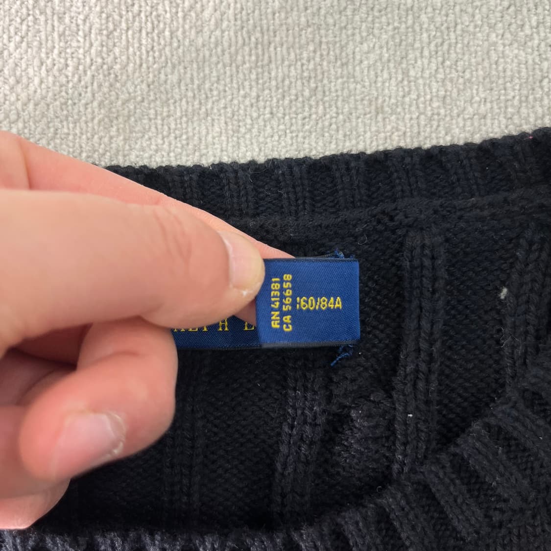 W 95 폴로랄프로렌 블랙 꽈배기 니트 상품이미지4
