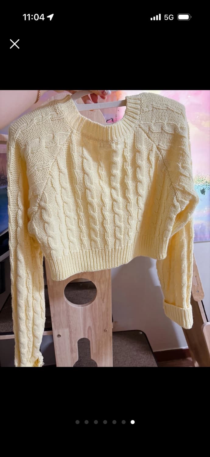 어깨패드 옐로가디건 (거의새옷)정가58,000 상품이미지7