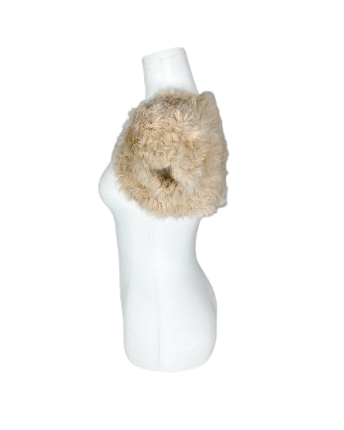 beige rabbit fur bolero 상품이미지3
