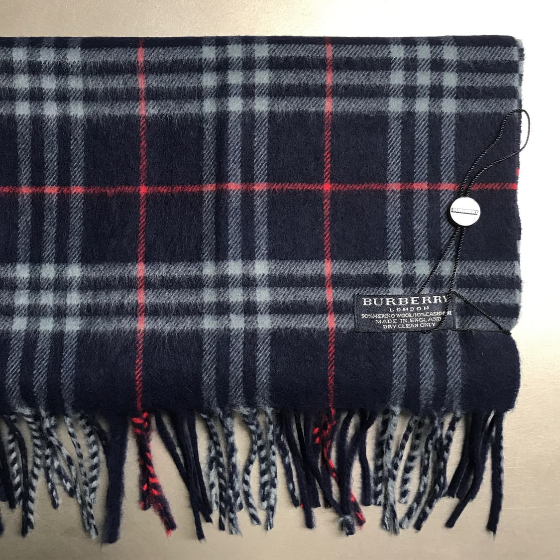 버버리 정품 울/캐시미어 머플러 네이비 상품이미지3