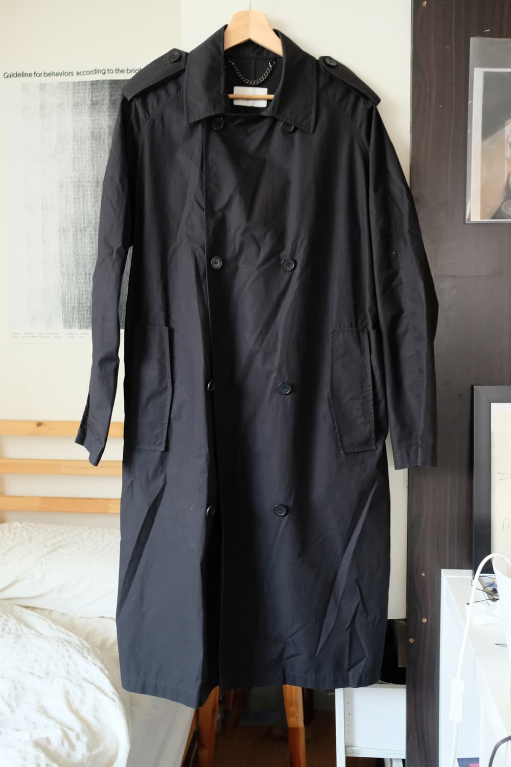 산드로 트렌치 코트 블랙 L 상품이미지3