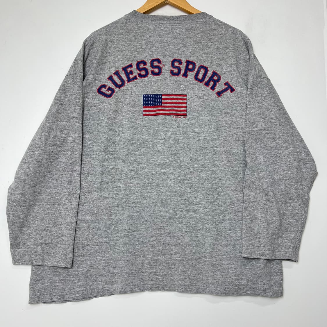 1990s USA GUESS 게스 스포츠 빅로고 슬리브 상품이미지6