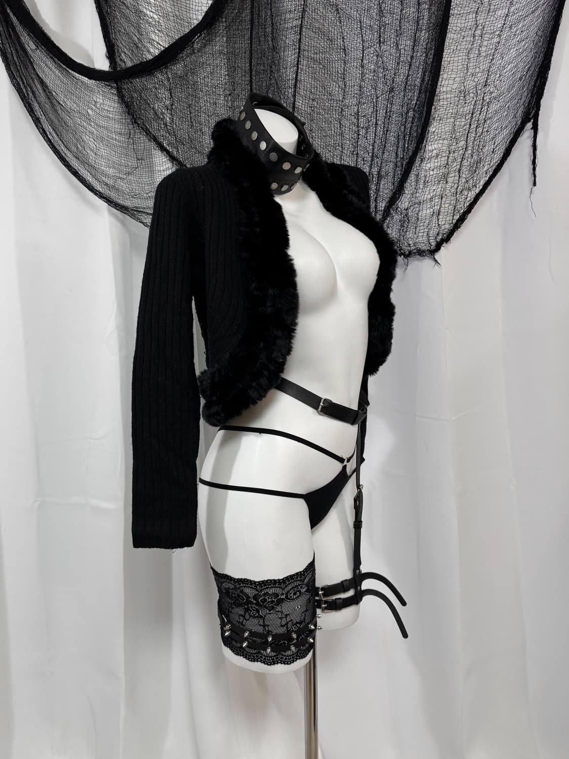 fur crop cardigan 상품이미지1