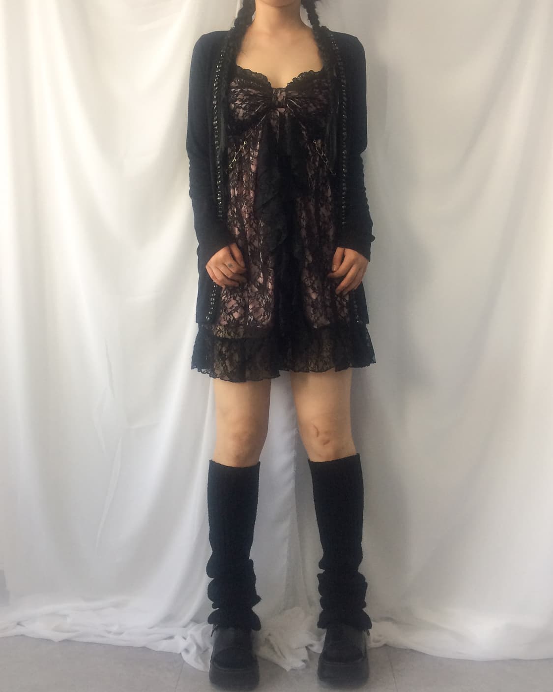 Lace ribbon sleeveless onepiece 상품이미지7