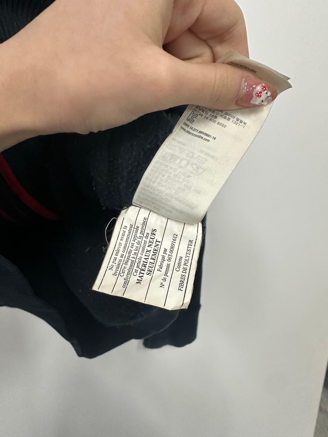 아베크롬비 네이비 버튼 후드집업  상품이미지4