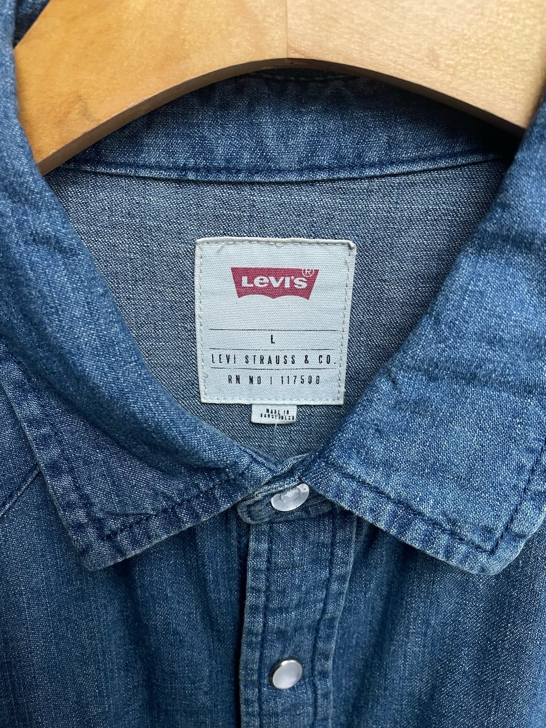 [Levis] 웨스턴 데님셔츠 (진청) 상품이미지6