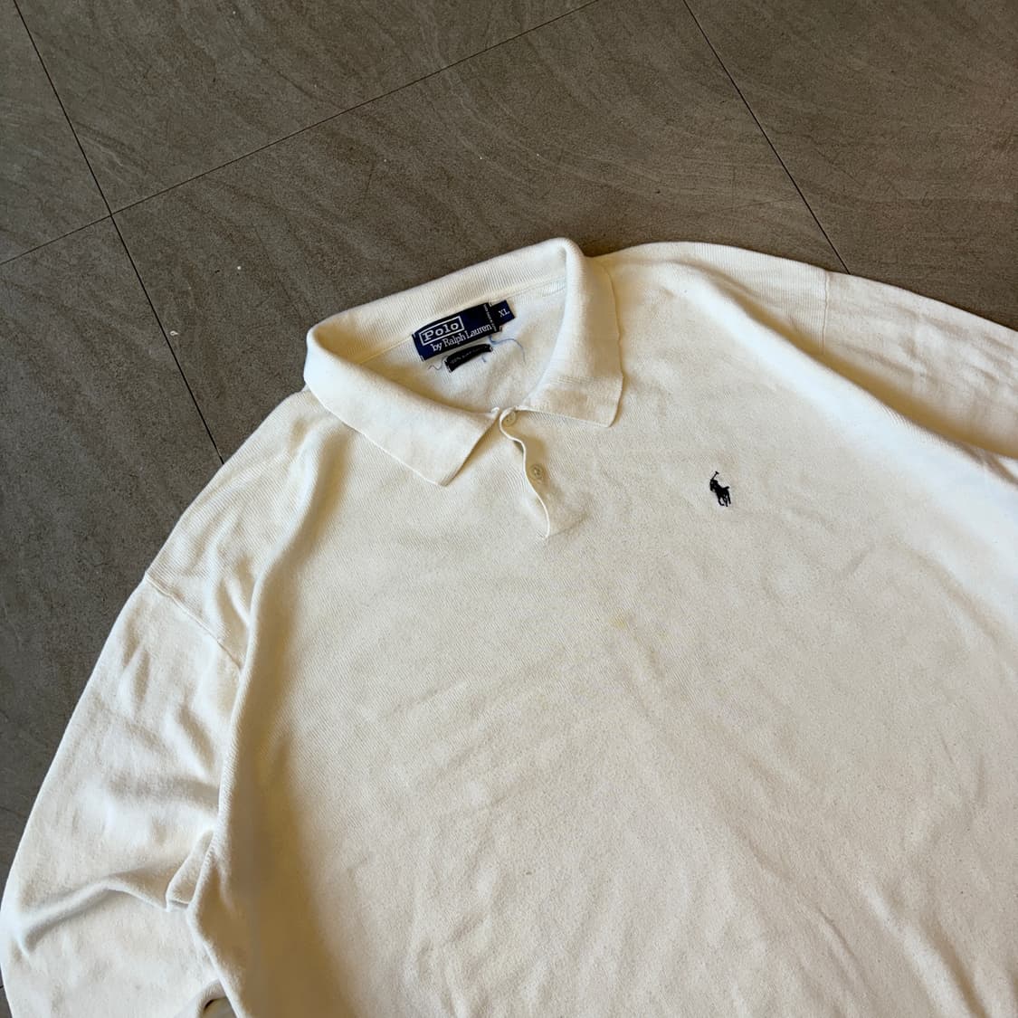 폴로 정품 화이트 피마 코튼 카라 니트  상품이미지2