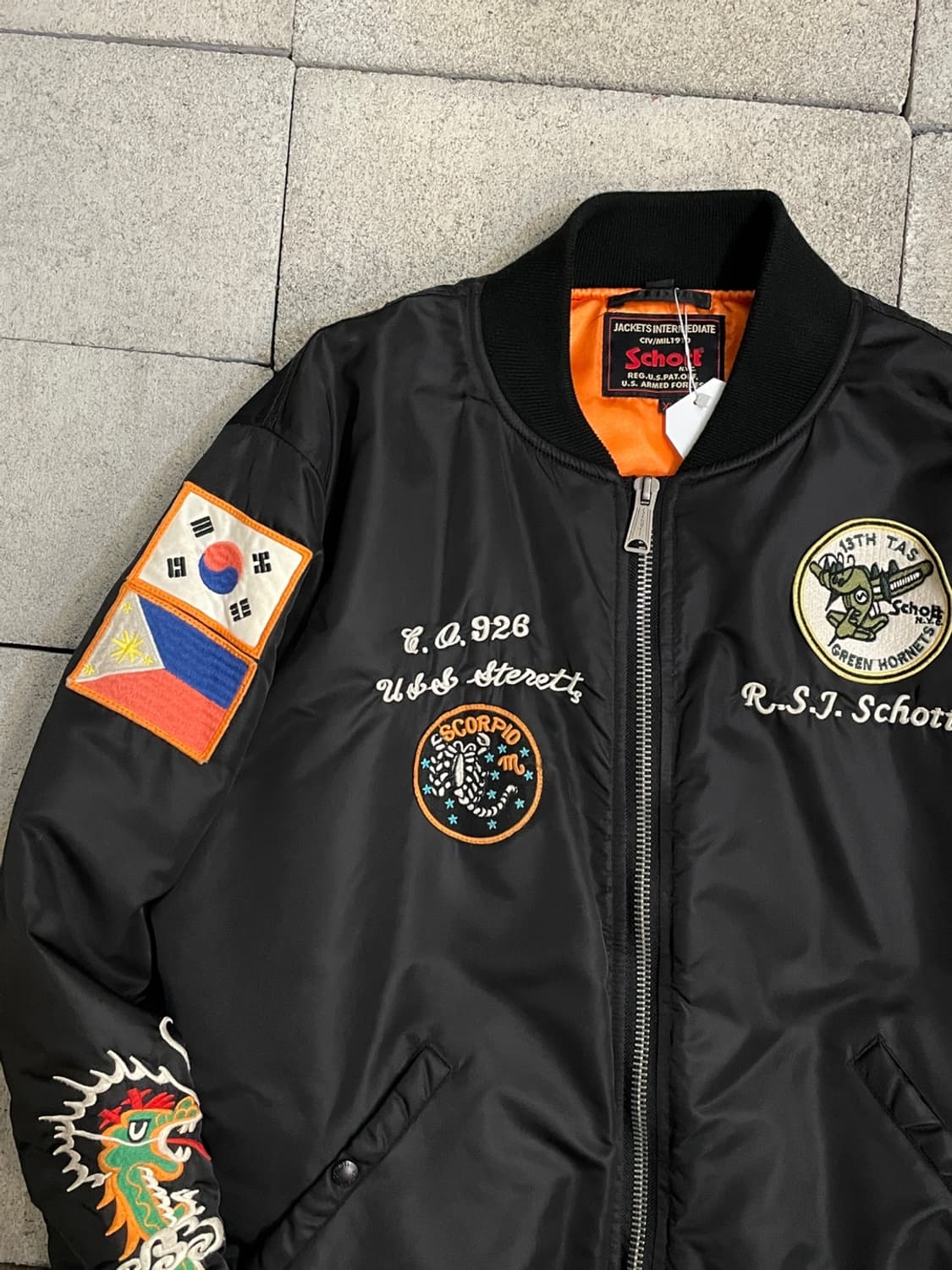 쇼트 웨스트 퍼시픽 수베니어 Ma-1 봄버 자켓 상품이미지2